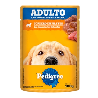 Imagen de Sobres Pedigree Adulto Cordero 100 GRS