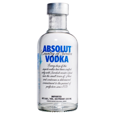 Imagen de Vodka Absolut Azul 200 ml.200 MLL