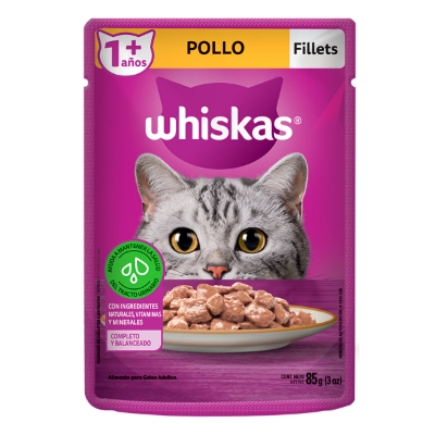 Imagen de Sobres Whiskas Trozos Pollo 85 GRS