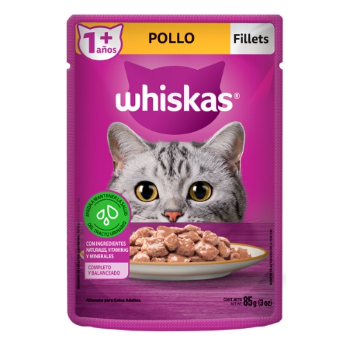 Imagen de Sobres Whiskas Trozos Pollo  85 GRS