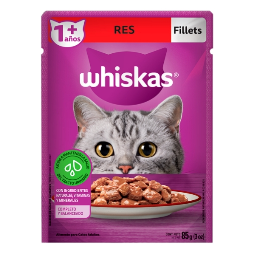 Imagen de Sobres Whiskas Trozos Res  85 GRS