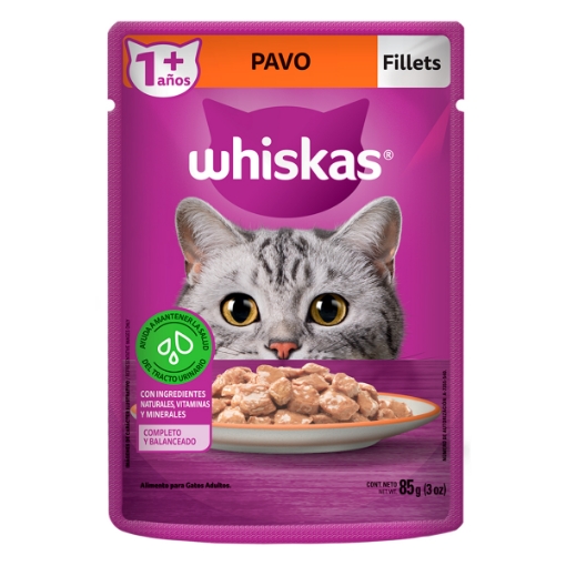 Imagen de Sobres Whiskas Trozos Pavo  85 GRS