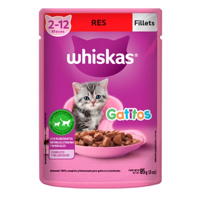 Imagen de Alimento Whiskas Gatitos Pouch Res 85 GRS