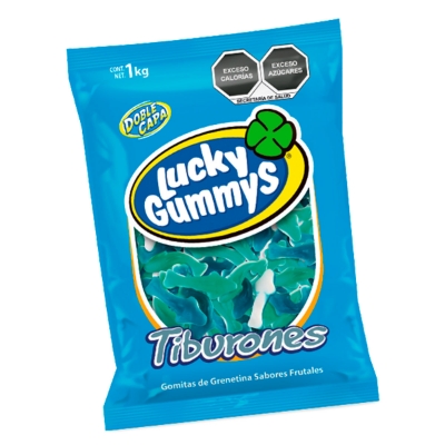 Imagen de GOMITA LUCKY GUMMYS TIBURONES 1 KGS