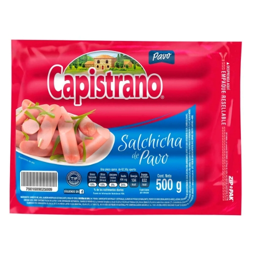 Imagen de Salchicha Capistrano Pavo   500 GRS