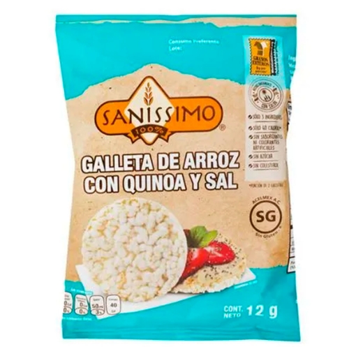 Imagen de Galletas Sanissimo Galleta De Arroz Y Quinoa 12 GRS