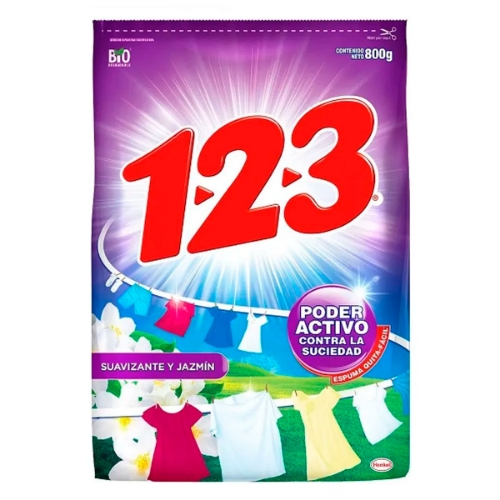 Imagen de Detergente 123 Suavizante Y Jazmin 800 GRS