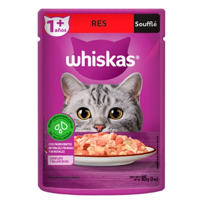 Imagen de Sobres Whiskas Soufflé Res 85 GRS