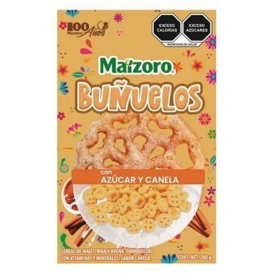 Imagen de Cereal Maizoro Buñuelos Sabor Azúcar Y Canela 260 GRS