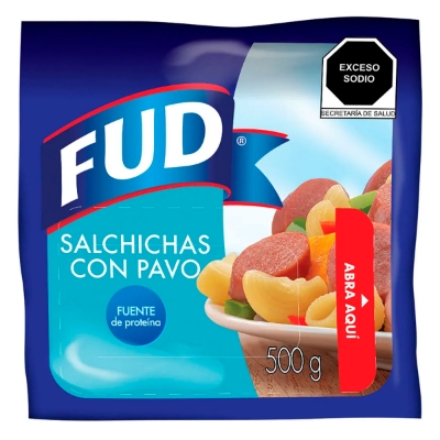 Imagen de Salchichas Fud Con Pavo 500 GRS