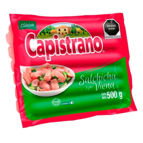 Imagen de Salchicha Capistrano Viena Cerdo 500 GRS