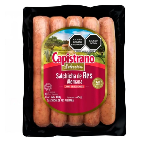 Imagen de Salchicha Capistrano Alemana Res 460 GRS