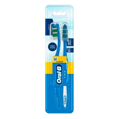 Imagen de Cepillo Dental Ora-B Antibacterial 2X1 2 PZS