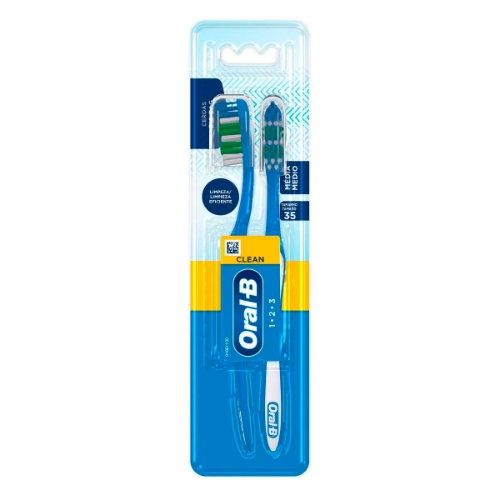 Imagen de Cepillo Dental Ora-B Antibacterial 2X1  2 PZS