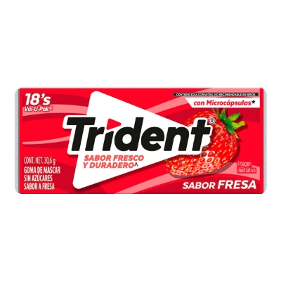 Imagen de Chicles Trident Fresa 30.6 GRS