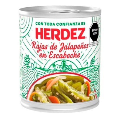 Imagen de Chiles Herdez Jalapeños Rajas En Escabeche 205 GRS