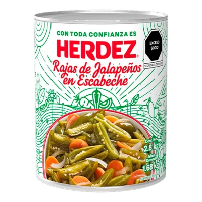 Imagen de Chiles Herdez Rajas 2.8 KGS