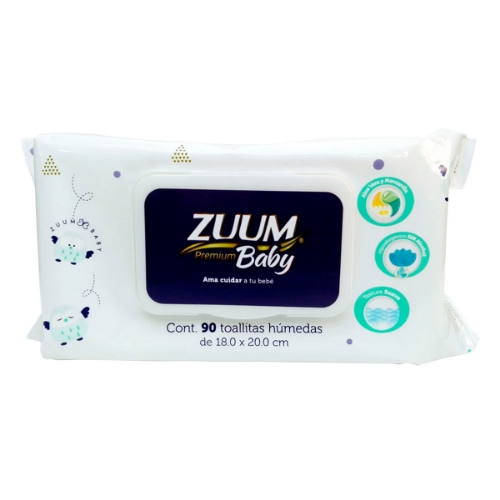 Imagen de Toallitas Húmedas Para Bebé Zuum Baby 90 PZS
