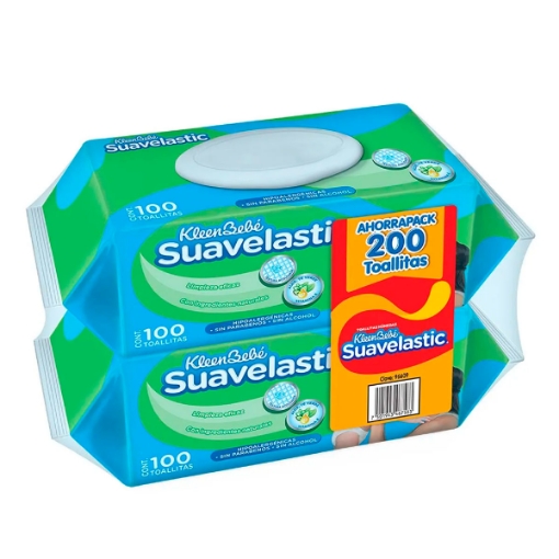Imagen de Toallitas Húmedas Para Bebé Kleenbebé Suavelastic 100 PZS