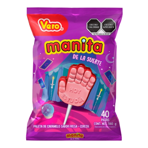 Imagen de Exhibidor Paleta Vero Manita De La Suerte 40 PZS