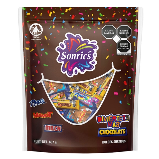 Imagen de Exhibidor Dulce Sonric'S Diviertete Chocolate  607 GRS