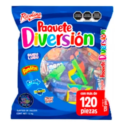 Imagen de Exhibidor Dulce Ricolino Diversion Paquete 1.38 KGS