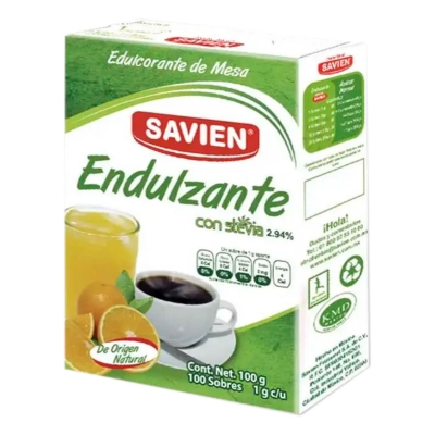 Imagen de Endulzante Savien 0Azucar Stevia 100 PZS