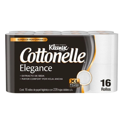 Imagen de Papel Higiénico Kleenex Cottonelle Elegance 228 HD 16 PZS