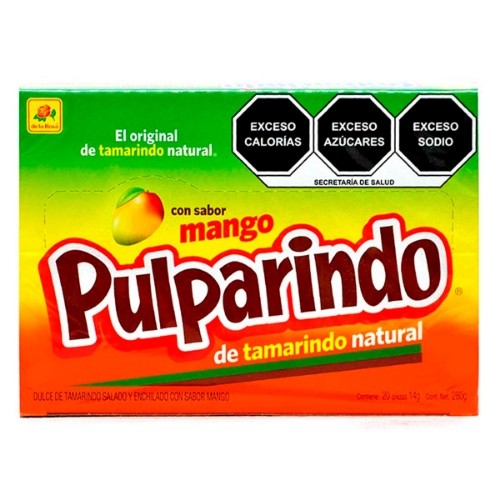 Imagen de Dulce De La Rosa Pulparindo Mango 20 PZS