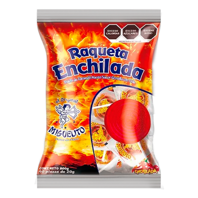 Imagen de PALETA MIGUELITO RAQUETA ENCHILADA 20 GRS