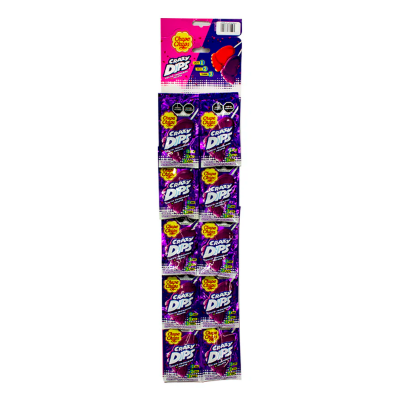 Imagen de PALETA CHUPA CHUPS CRAZY DIPS UVA 10 PZS