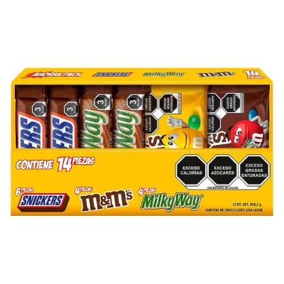 Imagen de Surtido De Chocolates Mars M&M'S, Milky Way, Snickers 14 PZS