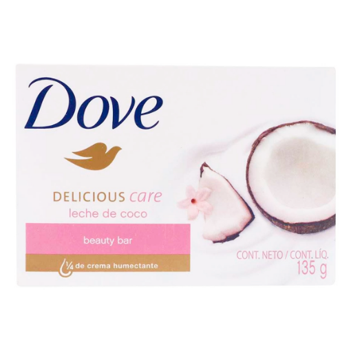 Imagen de JABON DE TOCADOR DOVE LECHE DE COCO  135 GRS