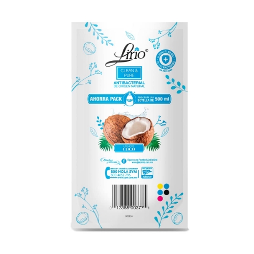 Imagen de Jabón Líquido Lirio Clean&Pure Coco Punch  500 MLL