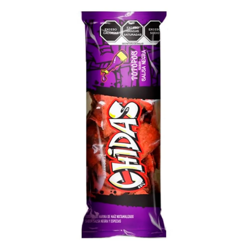 Imagen de BOTANAS CHIDA TOTOPOS SALSA NEGRA  120 GRS
