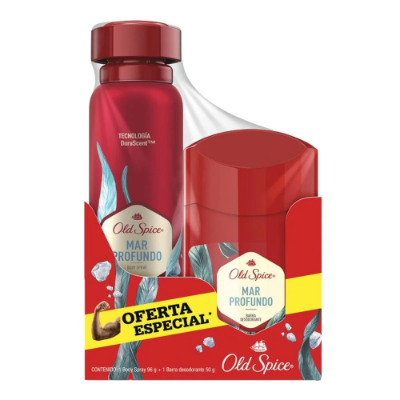 Imagen de DESODORANTE OLD SPICE MAR PROFUNDO HOMBRE AEROSO+BARRA 50G 150 MLL