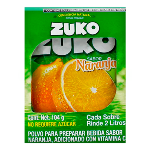 Imagen de Bebida En Polvo Zuko Naranja 13 GRS