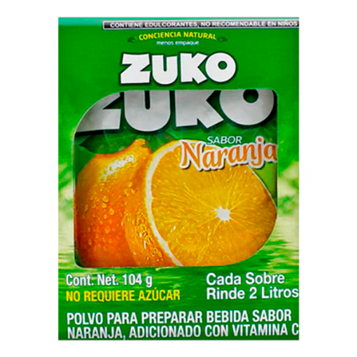 Imagen de Bebida En Polvo Zuko Naranja 13 GRS