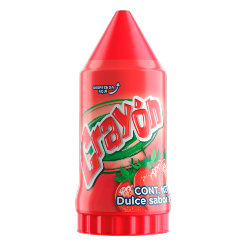 Imagen de EXHIBIDOR DULCE CRAYON FRESA  28 GRS