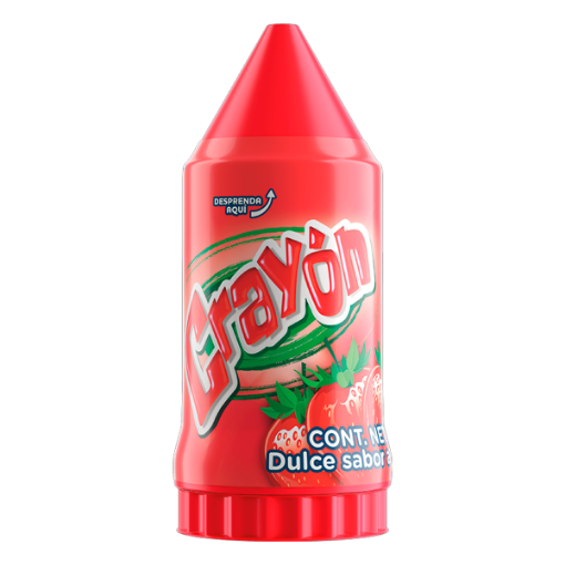 Imagen de EXHIBIDOR DULCE CRAYON FRESA  28 GRS