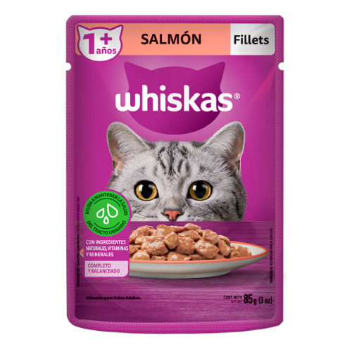 Imagen de Sobres Whiskas Salmón  85 GRS