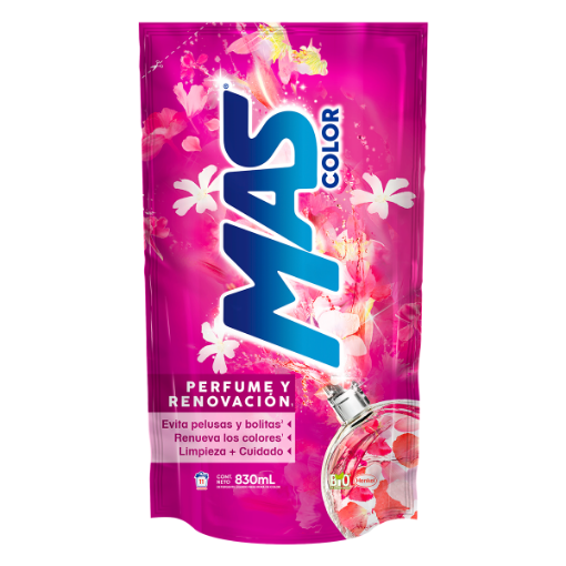 Imagen de Detergente Liquido Mas Color 3 En 1 Econopack   830 MLL