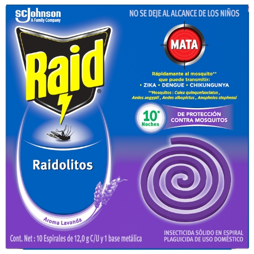 Imagen de Insecticida Johnson Raidolitos Lavanda  10 PZS