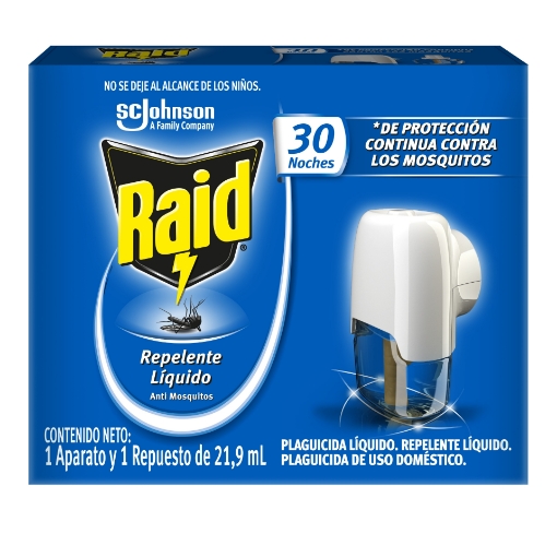 Imagen de Repelente Liquido Raid 30 Noches+Aparato  21.9 MLL
