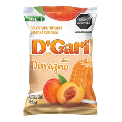 Imagen de Gelatina De Agua D'Gari Durazno  120 GRS
