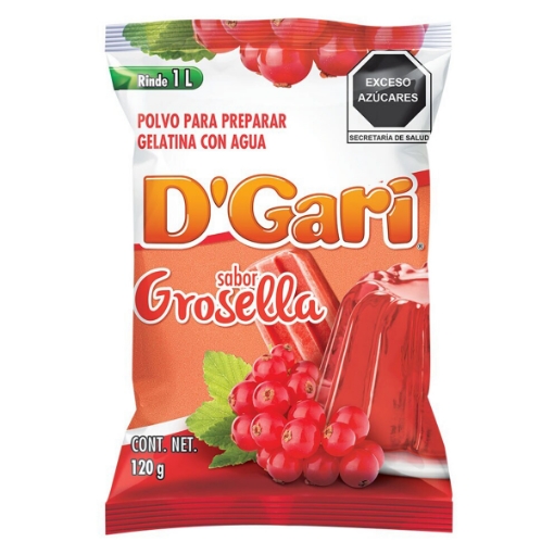 Imagen de Gelatina De Agua D'Gari Grosella  120 GRS