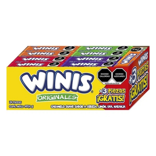 Imagen de Dulces Winis Cuadreta Surtido  24 PZS