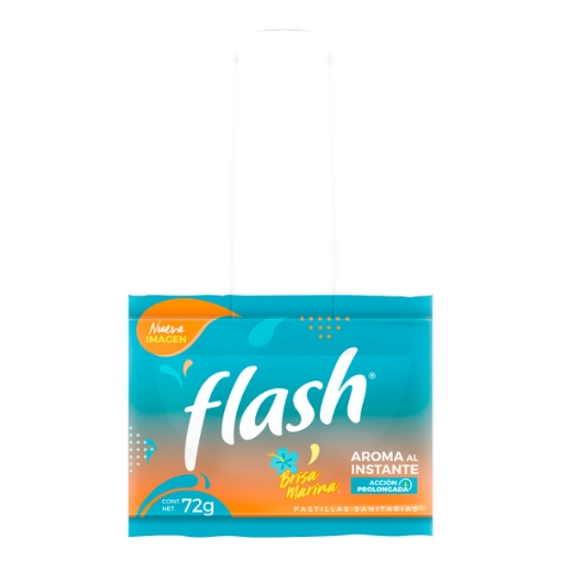 Imagen de Pastillas Sanitarias Flash Brisa Marina Con Gancho  72 GRS