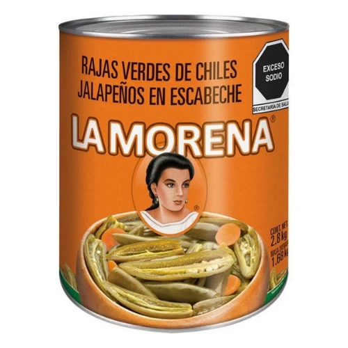 Imagen de Chiles En Rajas La Morena  2.8 KGS