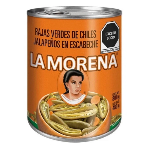 Imagen de Chiles La Morena Rajas  800 GRS